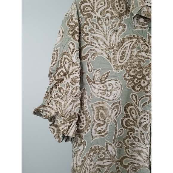 Carribean Hawaiian Shirt Mens Short Sleeve Button Up XL Floral - Picture 2 of 5